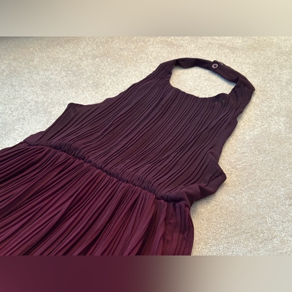 Zaful - Maxi Sheer Dress, Ombré Maroon/Red - Picture 3 of 6